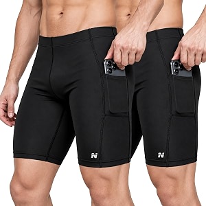 NINQ Mens 2 Pack Polyester Yoga Short