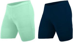 ninq solid men blue light blue tights