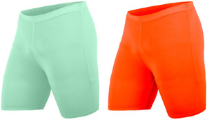ninq solid men light blue orange tights