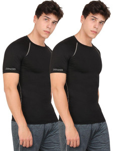 NINQ Solid Men Round Neck Black T-Shirt