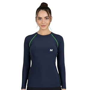 ninq womens long sleeve compression t-shirt for gym running yoga amp sports wear