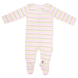 NINTARABABY Zip-Up Footed Bodysuit - 100 Organic