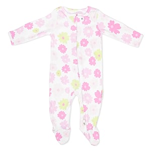 NINTARABABY Zip-Up Footed Bodysuit - 100 Organic