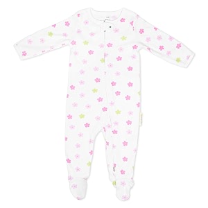 NINTARABABY Zip-Up Footed Bodysuit - 100 Organic
