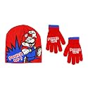 Nintendo Boys' Little Super Mario Hat and Gloves Cold Weather Set, Age 4-7