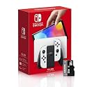 Nintendo Switch (OLED model) with White Joy-Con and Extra 32GB Micro SD Card - Global Version