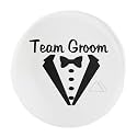 Team Groom badges|Wedding badges (props) for Team Ladkewale and family|Batches for Wedding, Bachelor/Reception Party and Events|Groom squad badge|Multicolo|Size 58mm (Pack of 50, TG 9)