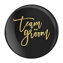Team Groom badges|Wedding badges (props) for Team Ladkewale and family|Batches for Wedding, Bachelor/Reception Party and Events|Groom squad badge|Multicolo|Size 58mm (Pack of 20, TG 12)