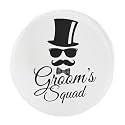 Team Groom badges|Wedding badges (props) for Team Ladkewale and family|Batches for Wedding, Bachelor/Reception Party and Events|Groom squad badge|Multicolo|Size 58mm (Pack of 20, TG 10)