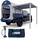 Niphean Inflatable Truck Bed Tent with Zipper-Connect Rv Awning, 3-Min Setup Camping System for 5.5–8ft Truck Tent, Waterproof PU3000mm + UV50+ Side Shade, 2+1 Person Overland Shelter