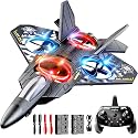 NIPLOOOW Foam Remote Control Airplanes Rc Planes for Kids 4-8, Remote Control Planes Fighter Jet with Light, 360° Flip Fighter Jet Toy, Gravity Sensing, Stunt Roll, Gifts for 6 7 8 10 12 Year Old Boys