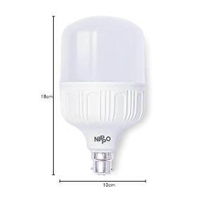 nippo 30w led bulb - cool day light base 22 1 year warranty voltage surge protection high energy savings - npb-30w