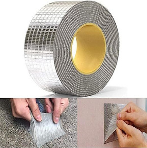 niptron leakage repair waterproof tape for pipe leakage roof water leakage solution 5 m butyl tape silver pack of 2