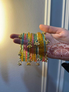 NIRANJN Glass Beads Bangle Set