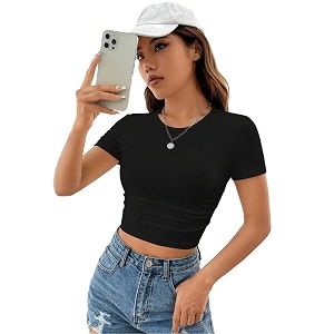 Niren Enterprise Apple Short Sleeve Ribbed Modal