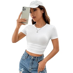 Niren Enterprise Apple Short Sleeve Ribbed Modal