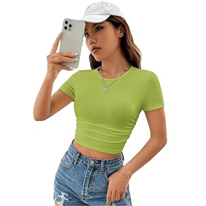 Niren Enterprise Apple Short Sleeve Ribbed Modal