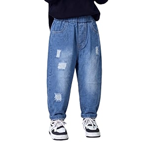 niren enterprise cotton blend denim regular fit elastic waist jeans  black