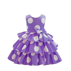 Niren Enterprise Girls Polka Dot Pattern Satin