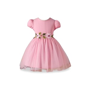 Niren Enterprise Girls Lilac Flower Waist Tulle