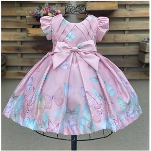 Niren Enterprise Multipatteren Baby Girls Knee Length