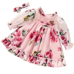 Niren Enterprise Pink Summer Floral Printed Full
