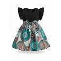 Niren Enterprise Printed Knee Length Sleeveless Round