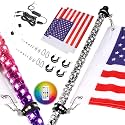 Nirider 2PCS 3ft LED Whip Lights with Flag Pole Remote Control Spiral RGB Chase Light Offroad Warning Lighted Antenna LED Whips for UTV, ATV, Off Road, Truck, Sand, Buggy Dune, RZR, Can-am, Boat