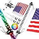 Nirider 2PCS 4ft LED Whip Lights with Flag Pole Remote Control Spiral RGB Chase Light Offroad Warning Lighted Antenna LED Whips for UTV, ATV, Off Road, Truck, Sand, Buggy Dune, RZR, Can-am, Boat