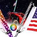 Nirider 3ft LED Whip Lights with Flag Pole Remote Control Spiral RGB Chase Light Offroad Warning Lighted Antenna LED Whips for UTV, ATV, SXS, RZR, Can-am, Golf Cart, Truck, Sand, Buggy Dune