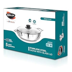 Nirlep Tri Ply Kadhai 26 cm with