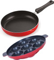 NIRLON 3 Layer Non-Stick Coating Non Induction Base Aluminium Cookware 2-Piece Set Fry Pan 27.5 cm diameter 1.1 L capacity (Aluminium, Non-stick)