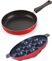 NIRLON 3 Layer Non-Stick Coating Non Induction Base Aluminium Cookware 2-Piece Set Fry Pan 24 cm diameter 1.5 L capacity (Aluminium, Non-stick)