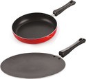 NIRLON 3 Layer Non-Stick Coating Non Induction Base Aluminium Cookware 2-Piece Set Fry Pan 26 cm diameter 2.2 L capacity