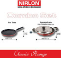 NIRLON 3 Layer Non-Stick Coating Non Induction Base Aluminium Cookware 2-Piece Set Stew Pan 27 cm diameter with Lid 1.5 L capacity (Aluminium, Non-stick)