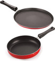 NIRLON 3 Layer Non-Stick Coating Non Induction Base Aluminium Cookware 2-Piece Set Fry Pan 24 cm diameter 1.5 L capacity (Aluminium, Non-stick)