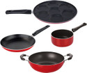 NIRLON 3 Layer Non-Stick Coating Non Induction Base Aluminium Cookware 2-Piece Set Curry Pan 29.5 cm diameter 1.8 L capacity (Aluminium, Non-stick)