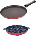 NIRLON 3 Layer Non-Stick Coating Non Induction Base Aluminium Cookware 2-Piece Set Stew Pan 24 cm diameter 2.5 L capacity (Aluminium, Non-stick)