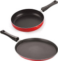 NIRLON 3 Layer Non-Stick Coating Non Induction Base Aluminium Cookware 2-Piece Set Fry Pan 26 cm diameter 1.2 L capacity (Aluminium, Non-stick)