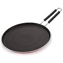 Nirlon 4mm Non Stick cookware Gas Compatible Aluminium Flat roti dosa tawa with Wire Handle 29.5cm(4_mm_Flat_Tawa13_Wire_Handle)