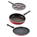 Nirlon Aluminium Non Stick Non Induction cookware Set of 3 Pieces (2.6mm_FT11_UP(7)_FP12)