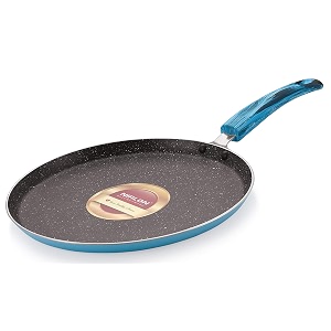 nirlon blue sea non stick aluminium gas amp stovetops friendly flat dosa tawa 26cm color-blueblue_sea_flat_tawa26cm