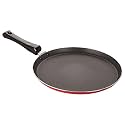 Nirlon Classic Range Non-Stick Aluminium Flat Tawa, 28cm, Red (2.6MMFT12)