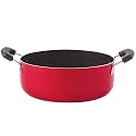 Nirlon Cook & Serve Non Stick Casserole with Bakelite Handle, Red-2.6Litre (22CM)
