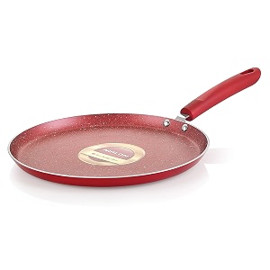 nirlon cookware induction base aluminium non stick red velvet dosa flat tawa for inductiongas stove tops new_red velvet_flat_tawa
