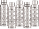 NIRLON Flo Botttle Single Wall Stainless Steel Water Bottle 1000 ml Steel Bottle (Pack of 5, Silver)