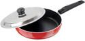NIRLON Fry Pan 25 cm diameter with Lid 2.25 L capacity (Aluminium, Non-stick, Induction Bottom)