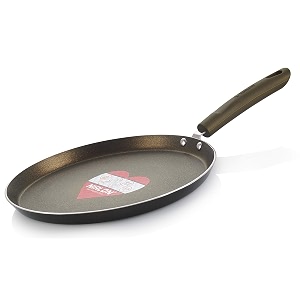 nirlon gold rush non stick aluminium gas amp stovetops friendly flat dosa tawa 26cm color-gold rushgold_rush_flat_tawa26cm