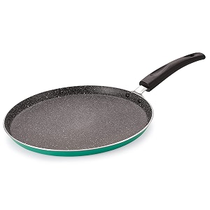 nirlon greenochef granite non stick aluminium gas amp stovetops friendly flat dosa tawa 26cm color-greengreenochef_granite_flat_tawa26cm
