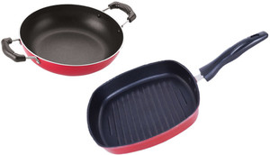 nirlon grill pan 27 cm diameter 15 l capacity aluminium non-stick